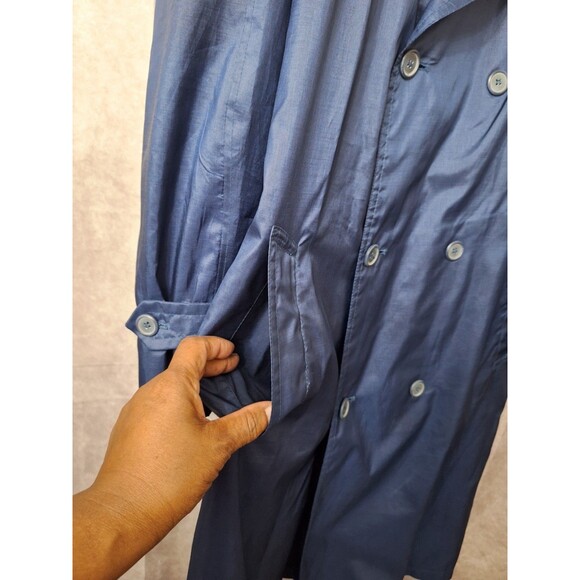 Vintage 90s Misty Harbor Duckwear Lightweight Rain Coat Trench Coat Womens XL/1X - Picture 13 of 16
